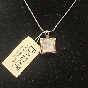 Studio Barse Silver Necklace with Iridescent Pendant NWT and vintage pearl ring